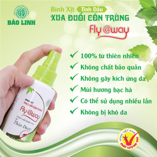 Bình xịt đuổi muỗi và côn trùng Fly@way