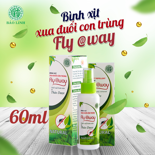 Bình Xịt Đuổi Muỗi Và Côn Trùng Fly@Way 60Ml Và 100Ml - Đông Nam Dược Bảo  Linh