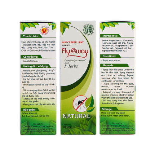 Bình xịt đuổi muỗi và côn trùng Fly@way