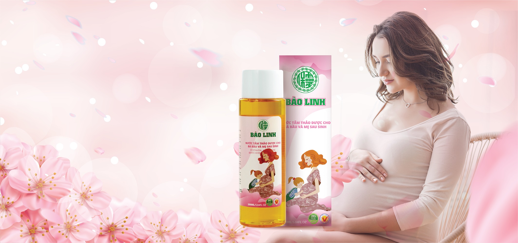 Nước tắm thảo dược Bảo Linh dành cho bà bầu và mẹ sau sinh