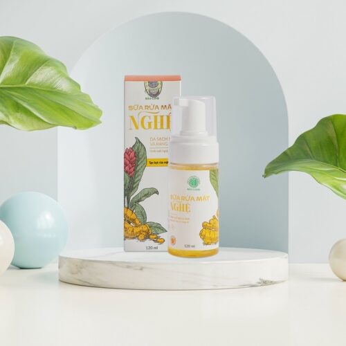 Sữa rửa mặt nghệ Bảo Linh AHA tạo bọt 120ml