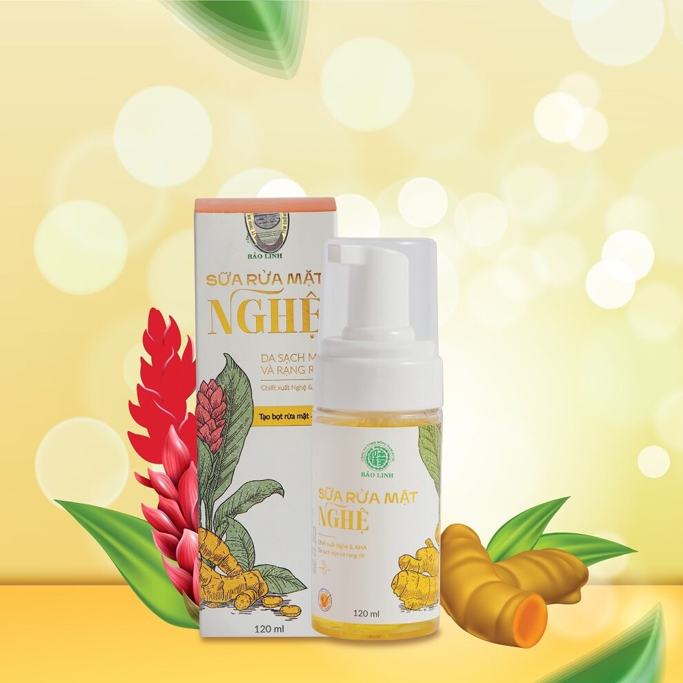Sữa rửa mặt tinh nghệ Bảo Linh AHA tạo bọt