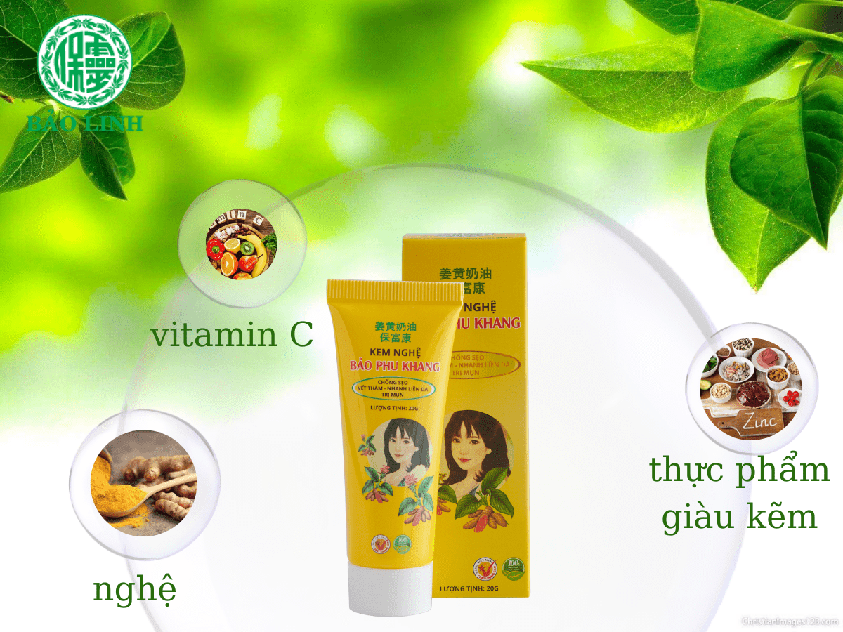 Kem tinh nghệ Bảo Phu Khang trị mụn thâm